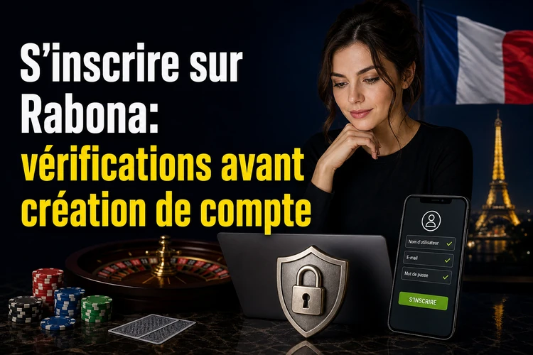 S’inscrire sur Rabona: vérifications avant création de compte